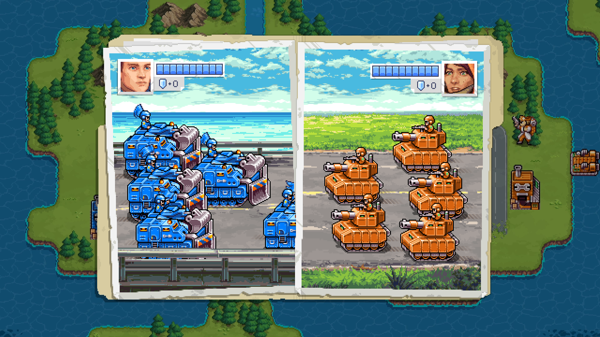 Blue team artillery fires on Red team's tanks