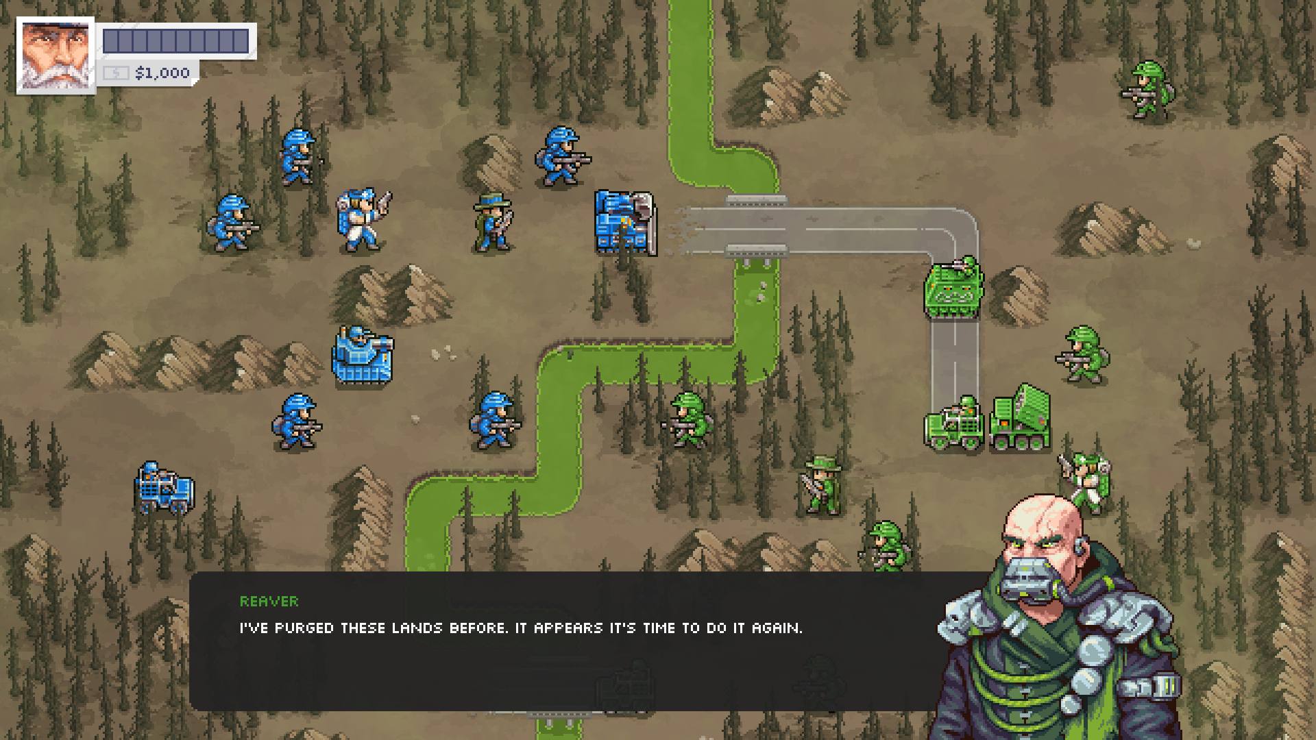 Blue and Red teams battle over an expanse of ocean